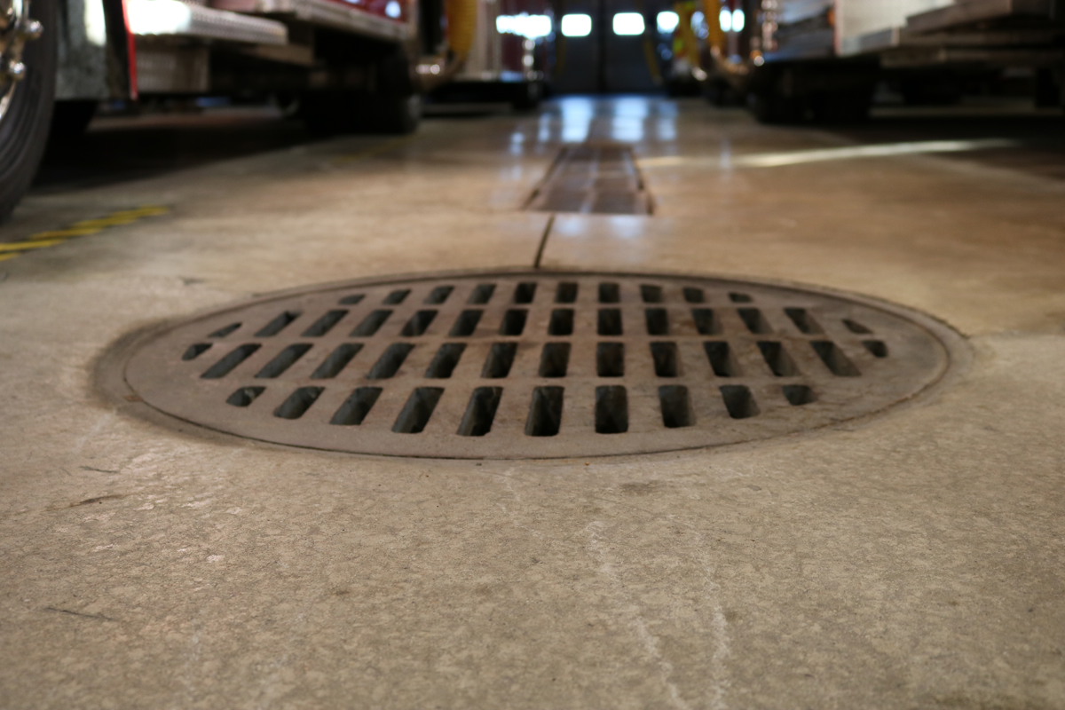 Warehouse floor store drains